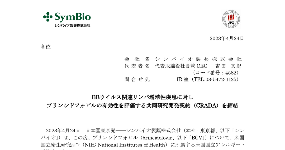 テノフォビルフマレートディスポルクシルブランバーのリーフレット